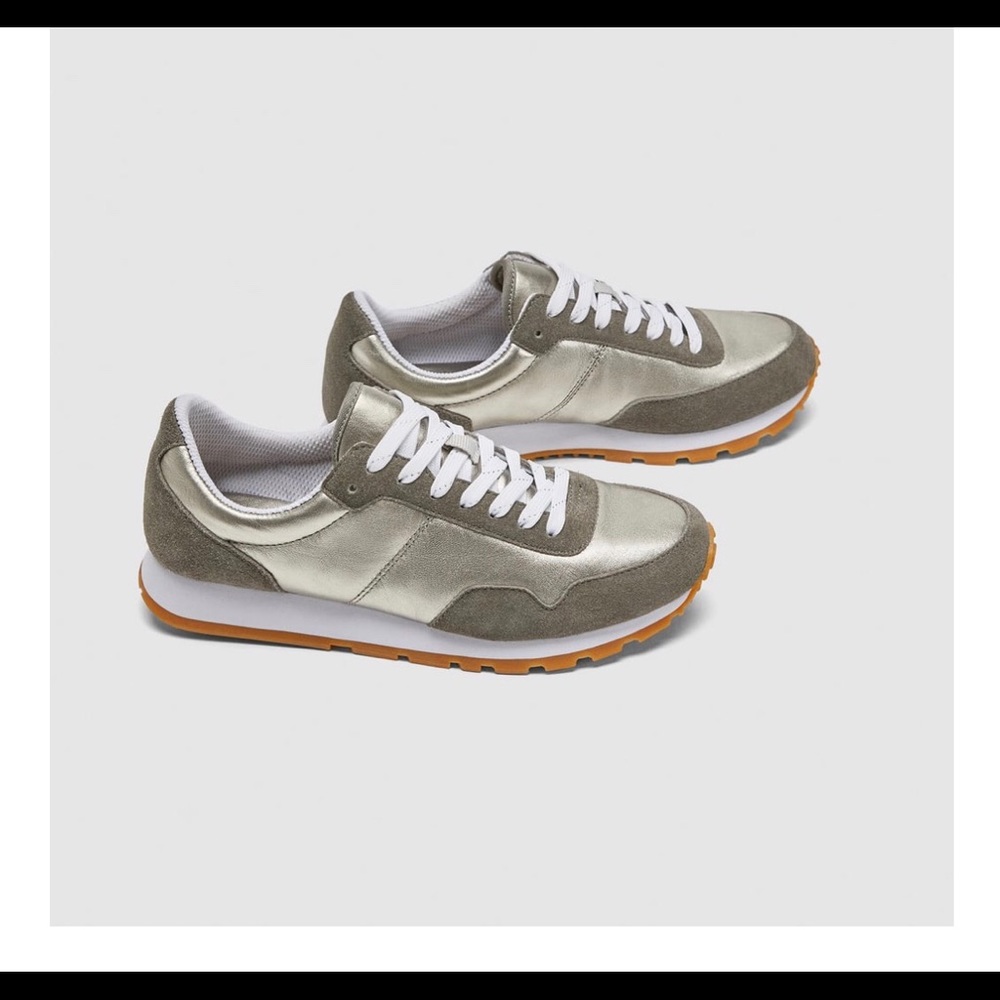 Zara woman silver sneakers